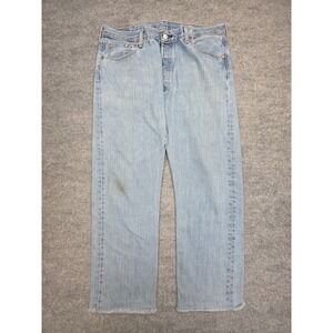 Vintage Levi's 501 Jeans Men's 38 x 28 Blue Frayed Marks Made USA